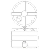 Non-Potable Cylindrical Storage Water Tank