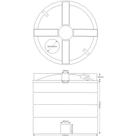 Cylindrical Above Ground Storage Water Tank 