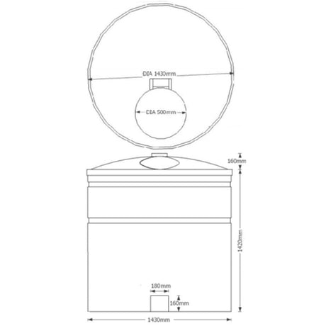 Cylindrical Water Storage Tank