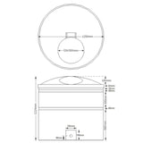 Black Cylindrical Water Storage Tank