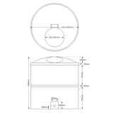 Black Cylindrical Water Storage Tank 