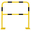 light-duty-yellow-black-high-visibility-hoop-guard-light-duty-indoor-use-industrial-warehouses-depots-factories-safety-commercial-steel-powder-coated-distribution-forklift-damage-pallet-racking-impact-protection