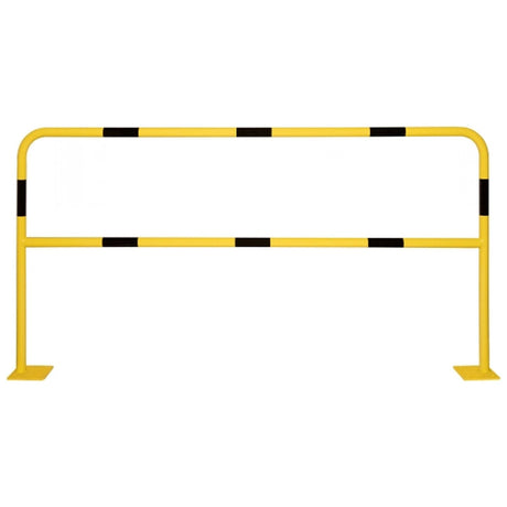 light-duty-yellow-black-high-visibility-hoop-guard-light-duty-indoor-use-industrial-warehouses-depots-factories-safety-commercial-steel-powder-coated-distribution-forklift-damage-pallet-racking-impact-protection