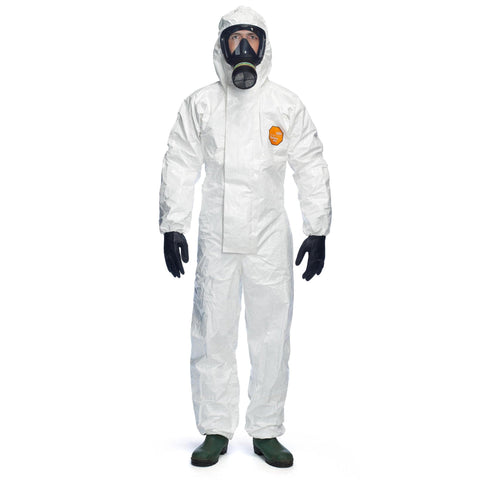 Lightweight hooded disposable coverall for chemical protection