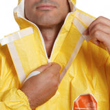 Yellow Chemical Protective Hooded Coverall