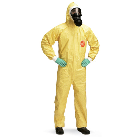 Yellow Hooded Chemical Protection Coverall