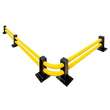 low-level-BLACK-BULL-ECO-barrier-modular-design-industrial-safety-warehouse-perimeter-protection-barricade-crash-impact-protection-boundary-fencing-collision-forklift-factories-guard-high-visibility-yellow-black-lateral-rail