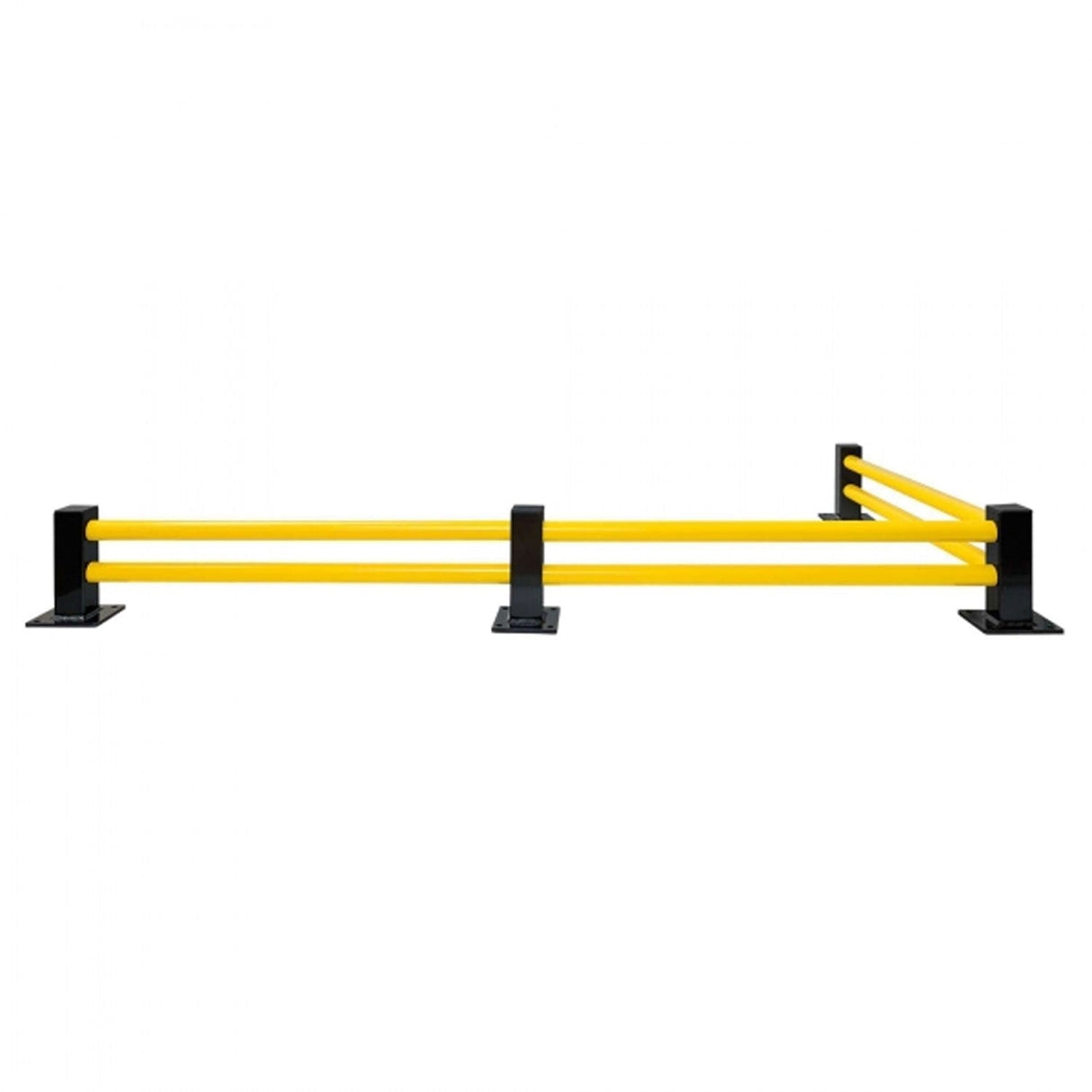 low-level-BLACK-BULL-ECO-barrier-modular-design-industrial-safety-warehouse-perimeter-protection-barricade-crash-impact-protection-boundary-fencing-collision-forklift-factories-guard-high-visibility-yellow-black-corner-post