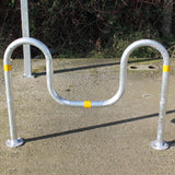 M Profile Cycle Stand secures up to two bicycles securely.