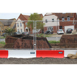 Crash-tested Manta Barrier with pedestrian and temporary fence support