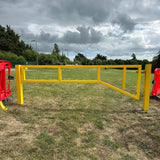 manual-swing-gate-single-leaf-car-parks-vehicle-restriction-access-control-security-custom-colour-widths-surface-mount-root-fixed-enforcement-shopping-malls-schools-retail-parks-industrial-galvanised-steel-powder-coated-durable-parking