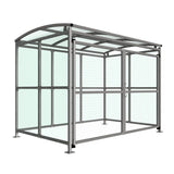 Galvanised steel MC1 Badby shelter with clear PETG side panels.