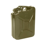This handy 20L metal jerry can boasts an olive-green finish for corrosion protection. Crafted from durable steel, it features a leak-proof locking spout. With solid steel construction and stamped design, it withstands extreme temperatures, ensuring contents stay secure. Its leak-proof angled locking spout enables easy pouring, while the triple handle design offers versatile carrying options. 