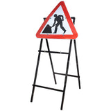 metal-q-frame-road-traffic-sign-stand-quick-fit-signage-weather-resistant-lightweight-portable-temporary-chapter-8-outdoor-highway-management-construction-street-safety-regulations-compliant-hazard-speed-car-parks-roadworks-schools-warning-reflective-weather-resistant-heavy-duty-durable-plastic
