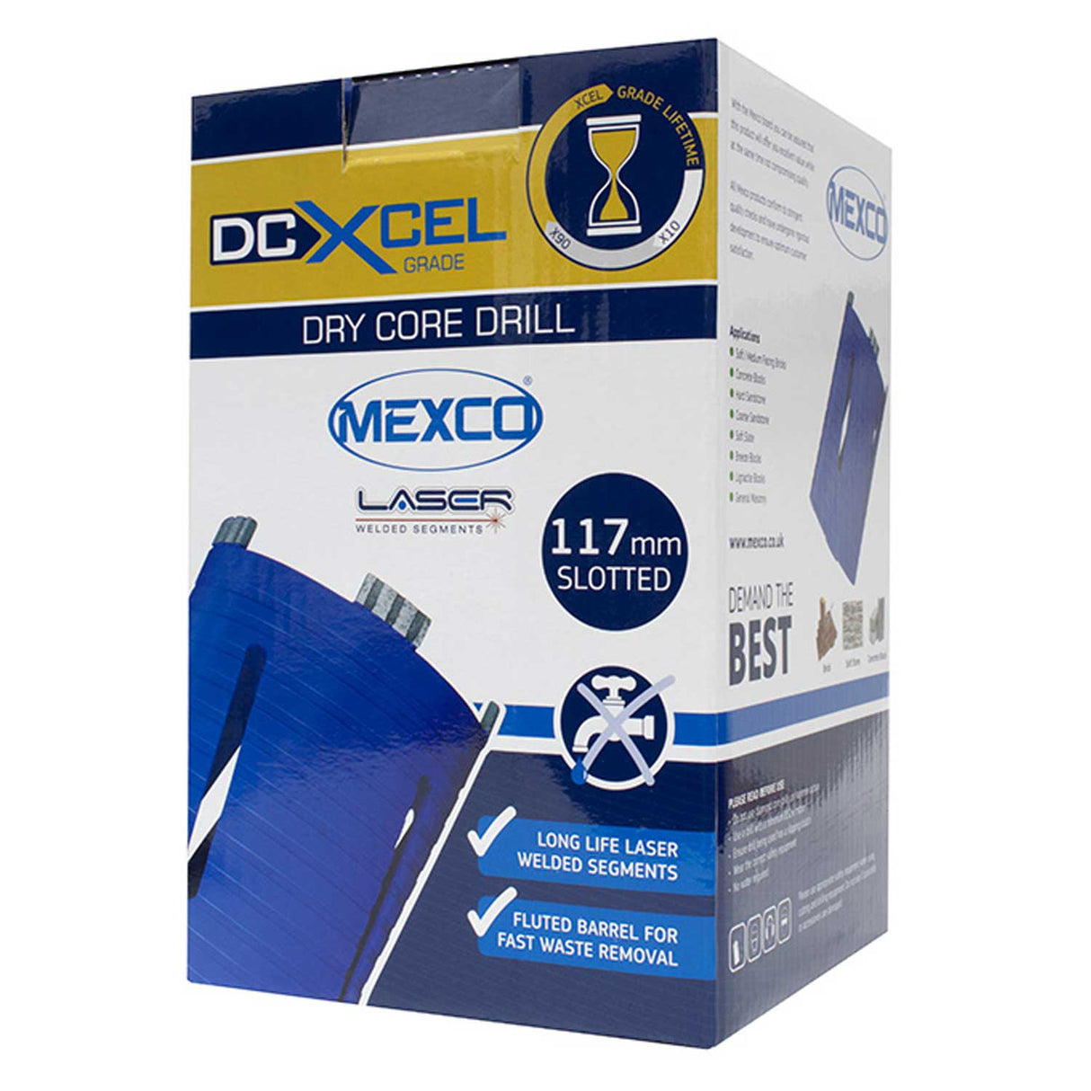 Mexco DCXCEL Slotted Dry Core Drills