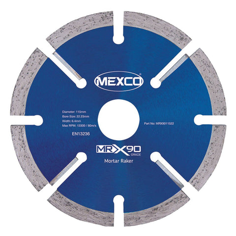 Mexco MRX90 Mortar Raking Diamond Blade