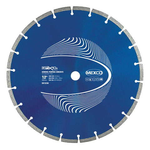 Mexco GPX10 GP Concrete 10mm Diamond Blade