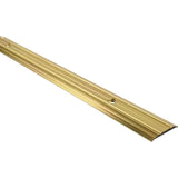 900mm narrow Twin Floor Trims for seamless vinyl covering joins. Only 30mm wide, easy to cut and install with screws or nails. Made from aluminum with a bright gold finish. Available in silver or gold, provides professional floor edging concealment.