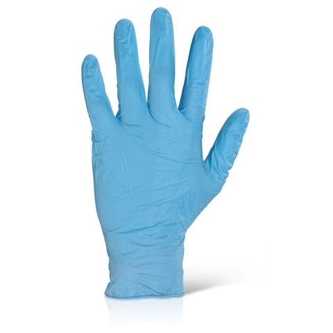 Nitrile Disposable Powder Free Gloves (Box of 1000) - Blue, Ambidextrous Design, Easy Pull-On Beaded Cuff, AQL 1.5, Minimal Risk Product.