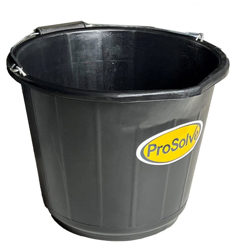 The 14 Litre Builders Bucket is a durable solution for tough working conditions. Constructed with robust plastic and featuring a metal handle and plastic grip for easy transportation, it also includes a pouring spout for tidy material flow. Available in yellow or black, this bucket is built to last, making it perfect for various construction tasks.