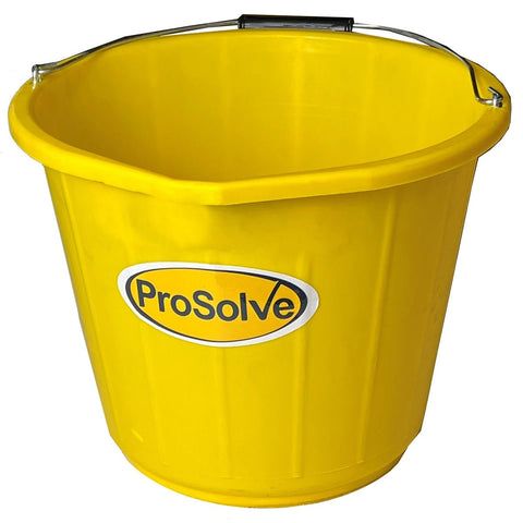 Discover the 14 Litre Builders Bucket, a robust plastic container designed for demanding environments. Featuring a sturdy metal handle and convenient plastic grip, this bucket ensures effortless transportation. With a pouring spout for precise material flow, it's available in yellow or black options, ideal for various applications.