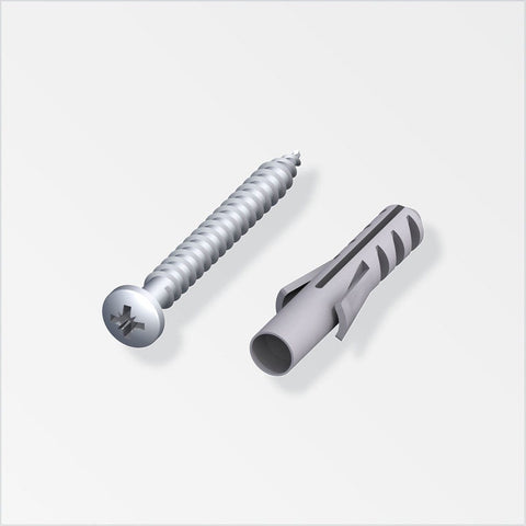 Enhance storage hook installations with our plug and screw kit. Pack includes 8 screws and wall plugs. Each screw is 45mm long. Total length of the kit is 100mm. Perfect for securing hooks to walls securely and efficiently.