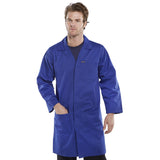 Poly Cotton Warehouse Coat - Royal Blue