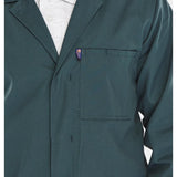 Durable Poly Cotton Work Coat - Spruce Green with 65% Polyester, 35% Cotton Blend