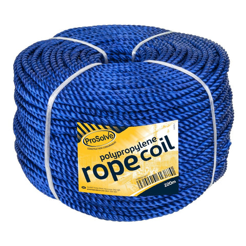 High-Quality Blue Polypropylene Rope: 3-Strand Construction for Securing, Tying, and Barriers. Rot-Resistant, Mildew-Resistant, Chemical-Resistant, and Floats. Ideal for Various Industries.