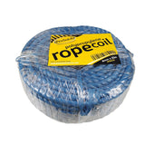 Blue Polypropylene (Poly) Rope - 3-Strand Construction - Rot & Mildew Resistant - Floats - Versatile for Securing, Tying, Barriers - Strong General Use Rope