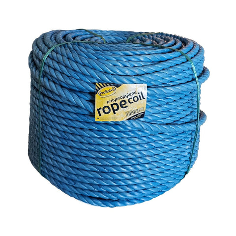 UV Resistant Blue Polypropylene Rope - Lightweight & Strong - Chemical, Acid & UV Resistant - Versatile for Wet & Dry Conditions - Supplied in 220m Coil - Roll Size: 14mm x 220m & 16mm x 220m