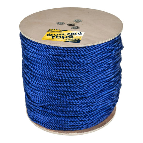 Blue Polypropylene (Poly) Rope - 3-Strand Construction - Rot & Mildew Resistant - Floats - Versatile for Securing, Tying, Barriers - Strong General Use Rope