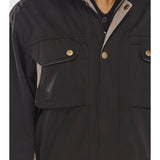 Premium Workwear Boilersuit - Black, polycotton fabric, concealed front zip, multiple pockets including breast and thigh.