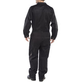 Boilersuit - Black, Stretch-plus comfort design, elasticated back, durable 250gsm fabric, ventilation system.