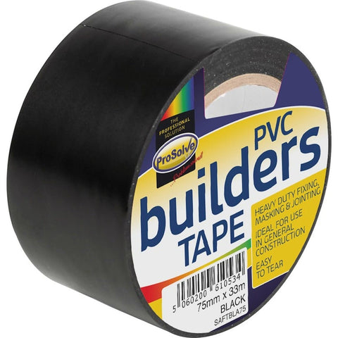 Elevate your projects with PVC Builders Tape: strong, versatile, and adhesive to various surfaces like polythene, UPVC, glass, metal, and wood. Leaves no residue, perfect for sealing, wrapping, and securing. Resistant to weather and abrasion, ideal for sealing, masking, and joining tasks.
