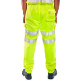 EN ISO 20471 CLASS 1 certified Rail Spec Hi-vis Fleece Jogging Bottoms/Trousers - Saturn Yellow