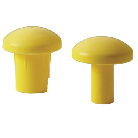 High-Visibility Rebar Identification Caps: Durable, Tough, Hi-Vis Plastic Mushroom-Shaped Protection Caps for Protruding Steel Bars. Bright Colour Enhances Visibility. Ideal for On-Site Rebar End Coverage. Knock-on Taper Fit Ensures Secure Installation.