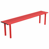 HADDON-seat-picnic-backless-bench-autopa-steel-metal-garden-outdoor-seating-commercial-industrial-park-schools-durable-powder-coated-heavy-duty-weather-resistant-bolt-down-fixed-shopping-centres-flanged
