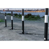 black-white-round-removable-bollard-crash-impact-high-anti-ram-vehicle-safety-perimeter-security-crash-tested-heavy-duty-outdoor-street-furniture-pedestrian-modern-urban-public-space-carpark-building-protection-commercial-industrial