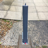 Secure retractable telescopic parking post with 745mm height lock