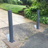 GL900-retractable-telescopic-round-parking-post-900mm-galvanised-steel-stainless-steel-retractapost-autopa-bollard-security-bollards-traffic-management-removable-industrial-car-park-heavy-duty-urban-parking-lot-weather-resistant-durable-outdoor