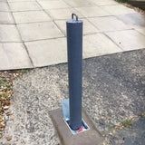 Secure retractable telescopic parking post with 745mm height lock