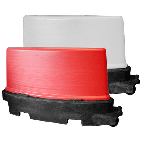 road-runner-barrier-self-weighted-melba-swintex-separator-traffic-management-roadway-safety-portable-construction-roadworks-temporary-divider-highway-lane-high-visibility-construction-roadside-traffic-control-red-white-wheels-transportable-stackable
