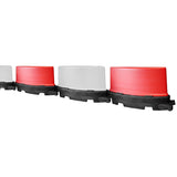 road-runner-barrier-self-weighted-melba-swintex-separator-traffic-management-roadway-safety-portable-construction-roadworks-temporary-divider-highway-lane-high-visibility-construction-roadside-traffic-control-red-white-wheels-transportable-stackable