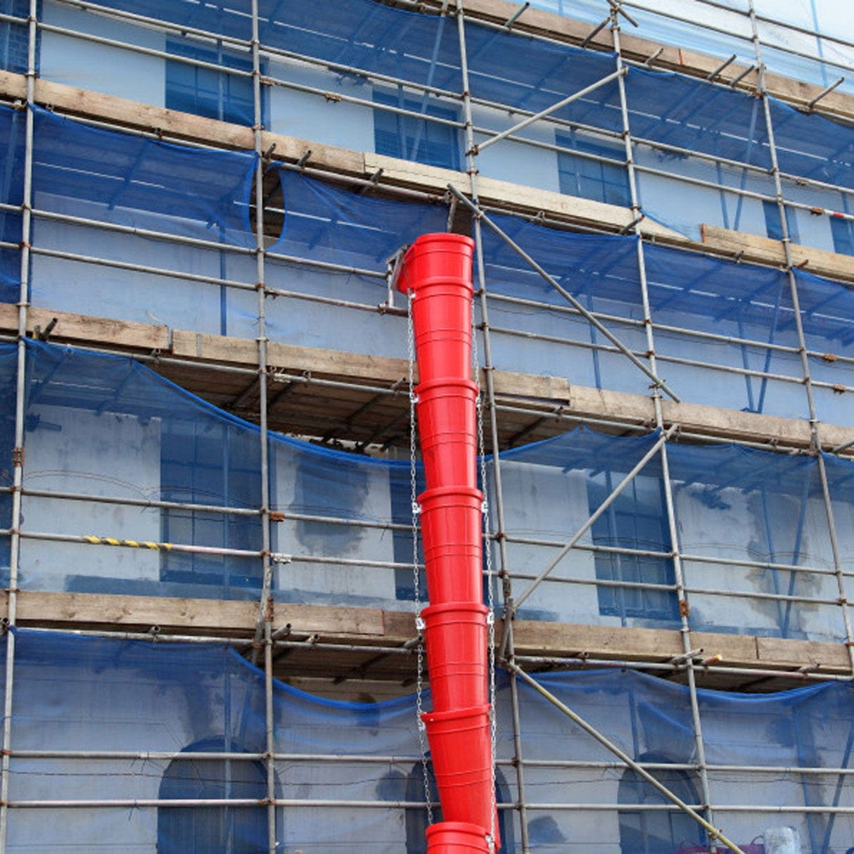Red Rubbish Scaffold Chute
