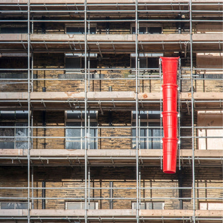 Red Rubbish Scaffold Chute