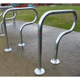 Rugby Cycle Stand in galvanised finish for secure bicycle parking.