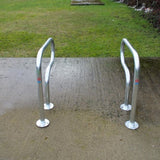 Flanged Rugby Cycle Stand for easy bolting on existing surfaces.