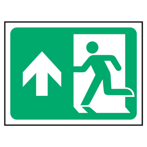 Safe Condition Fire Safety Signs - Running Man Upwards Arrow | SSUK