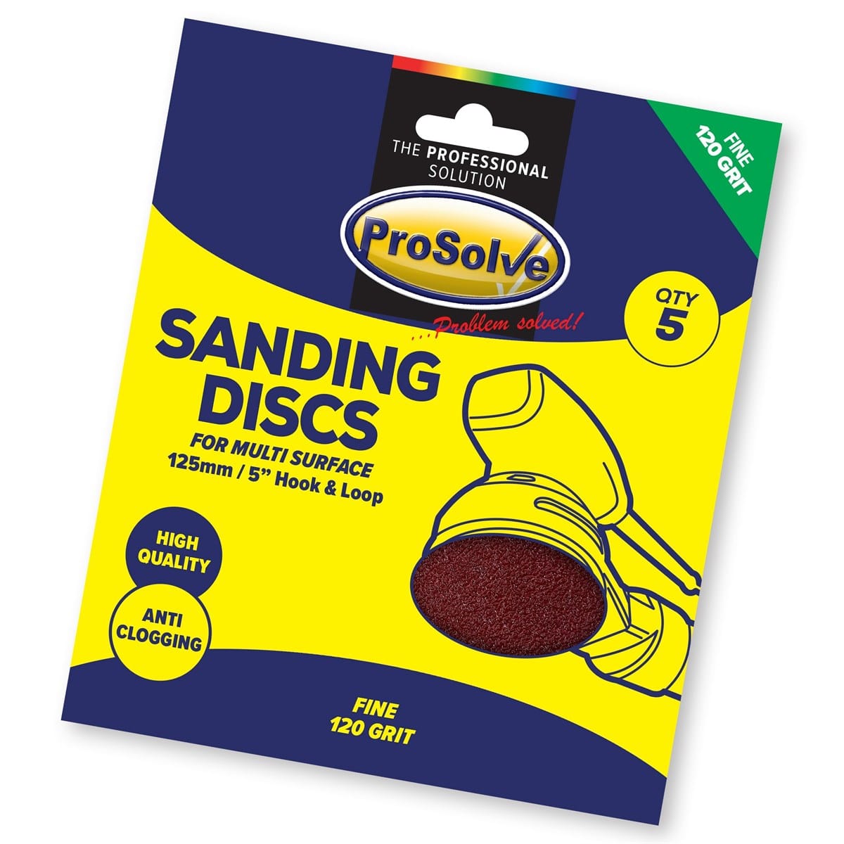 Sanding Disc Hook & Loop 125mm (5in) 120 Grit | SSUK